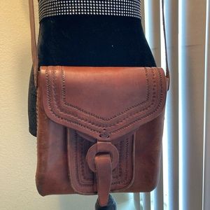 Rustic leather bag vintage
